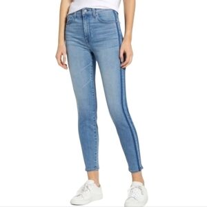 7 For All Mankind Distressed Tuxedo Strap Jeans